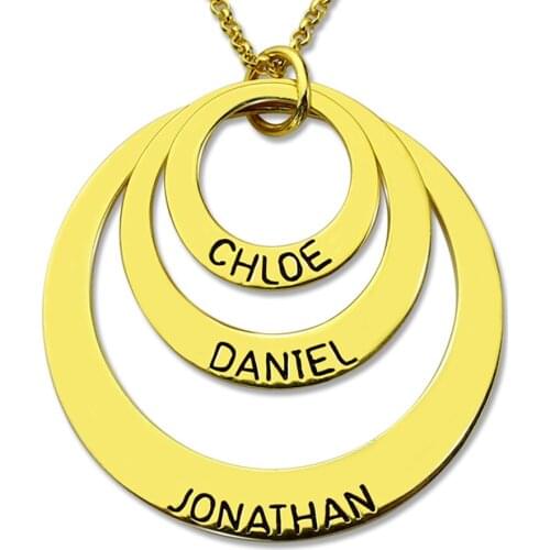Uonney Dropshipping Personalized Engraved Family Necklace Engraved Names Silver Rose Gold Color Mothers Day Gift For Women