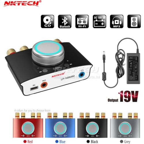 NKTECH LP-168mini Audio Power Amplifier Bluetooth 4.2 HiFi Stereo 2CH 50W Car Home Digital Player Low Noise Headphone Amplifier