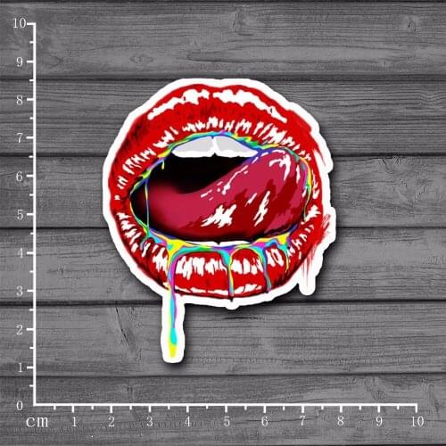 Waterproof PVC Sexy lips Laptop Stationery Sticker Car Styling Home decor jdm Decal For kid Toy Suitcase Stickers[single]