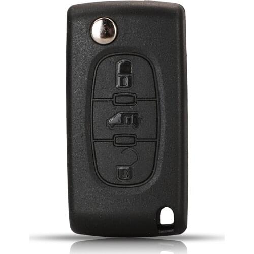 Jingyuqin Replacement For Peugeot 307 407 308 607 For Citroen Berlingo de 2009 Ce0523/Va2 Blade Flip Folding Remote Key Case
