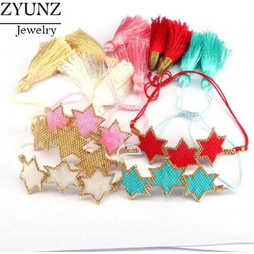 10PCS, MIYUKI Bracelet 3 Star Bracelets For Women Armband Pulseira Mujer Handwoven Women Boho Jewelry