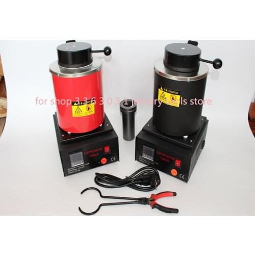 Gold Casting Melting Furnace Digital Heating Capacity 1400W Casting Refining Precious Metals Gold Silver Tin Aluminum 1kg 2kg