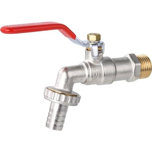 1/2'' or 3/4'' Brass Single Cold Washing Machine Water Tap Replacement Water Flow Control Faucet Water Tank Pipe Connector