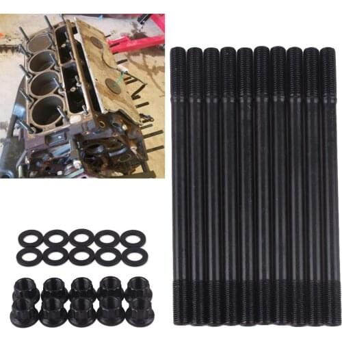 10Pcs/Set Automobile Accessories Cylinder Head Screws Studs Kit for Honda B18C1 Car Accessories