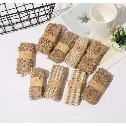 2 yards/Lot Natural Jute Burlap Ribbon Diy Gift Warrping Hemp Vintage Ribbon Festival Festival Decoration Party Crafts