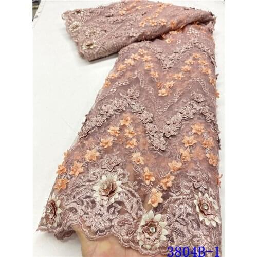 2021 Three-dimensional Flower Beads Mesh Embroidery Fashion Clothing Materials Laser Embroidery Beading Lace Fabric