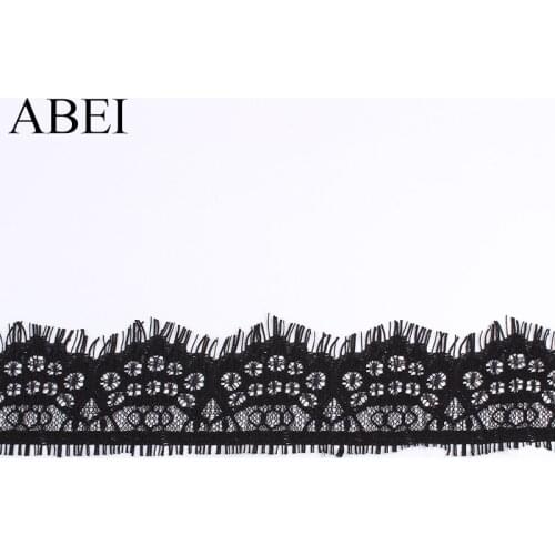 3yards 5cm Black Eyelash Lace Fabric high quality Garment Accessories DIY Sewing Patchwork Craft lace trims supplier