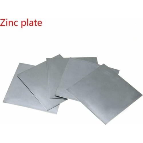 2PCS science laboratory chemical high-purity pure zinc plate 100mm x 100mm x 0.2mm blue and white metal zinc plate is durable