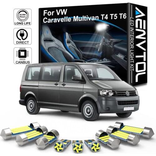 AENVTOL Canbus For Volkswagen VW T4 T5 T6 Caravelle Multivan Transporter 1990-2003 2004 2005 2006 2007-2018 LED Interior Light