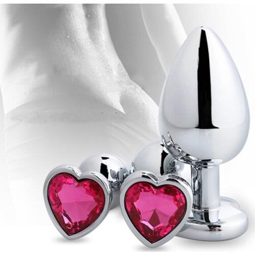 S Size Anal Plug Sex toys игрушки для взрослых18 Stainless Steel Heart shaped sex goods for adults butt plug for women men gay