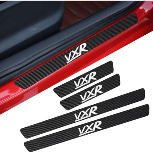 Car Carbon Fiber Protect Sticker Look Car Door Plate sill scuff welcome pedal threshold Cover for Toyota VXR Camry RAV4 Sticker