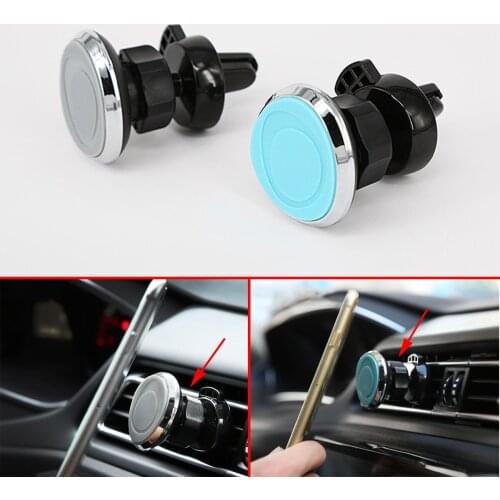 Auto Car Inner Accessories Parts Cellphone Bracket Magnet Holder Air Vent Mount Mobile Phone Support Cradle Stand Trim Decorate