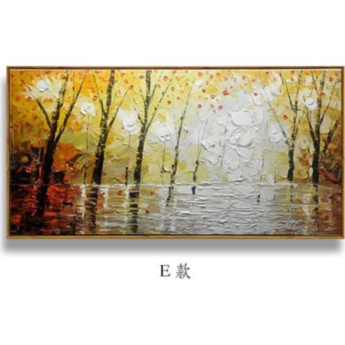Free Shipping 100& Handpainted Knife Street View Oil Painting Artwork Pictures Home Wall Decorations Bed Room Wall