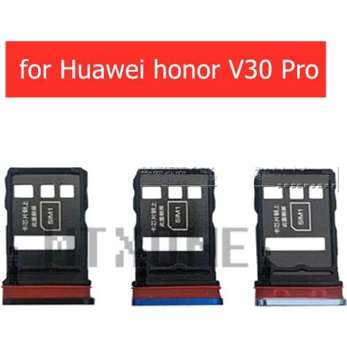 For Huawei honor V30 Pro Card Tray Holder Micro SIM Nano SIM SD Card Card Slot Adapter Holder Repair Spare Parts