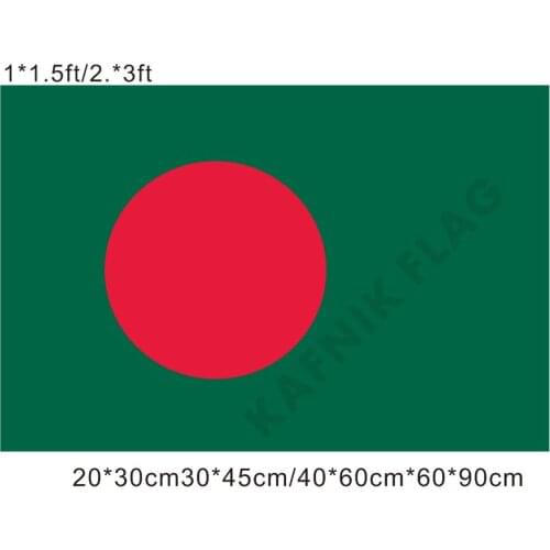 KAFNIK,free shipping 20*30cm/30*45cm/40*60cm/60*90cm small flags bangladesh flag for Countries World Event Decorative Flags
