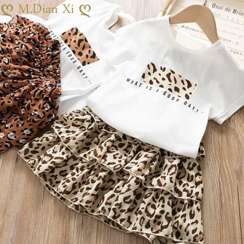 Girls Clothing Sets 2020 Summer Letter Print White Shirt+Chiffon Cake Skirt 2Pcs Clothing Suits Girls Boutique Outfits