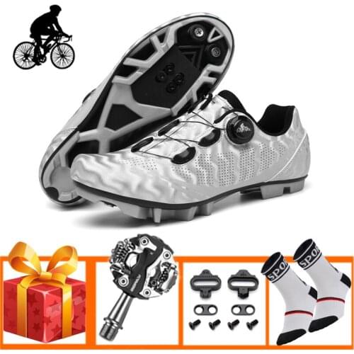 Cycling sneakers men women zapatillas mtb ciclismo self-locking breathable bicycle riding shoes add pedal mountain bike footwear