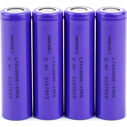18650 2.4V 1500mah LTO Lithium Titanate Rechargeable Battery Cell Low Temperature High Power 40C Discharge For Power Tool