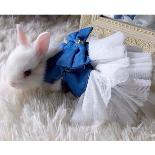Cute Bunny Dress Layered Cake Dress Puppy Dress Strap Skirt Small Pet Dress