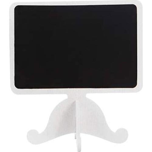 Mini 20 Packs Of Wooden White Framed Blackboard Labels With Easel Stand Blackboard Blackboard For Wedding Food Card Supplies