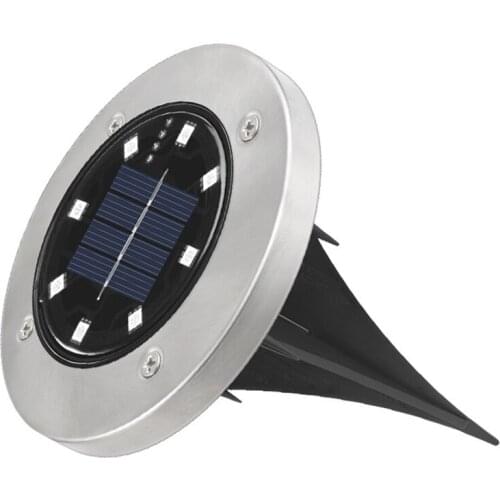 4PCS/Lot Solar Ground Lights, Color Changing 8 LED Solar Garden Lamp Waterproof Outdoor Landscape Lighting for Patio Pathway