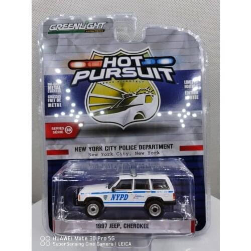NEW GREENLIGHT 1:64 1997 Jeep Cherokee New York Police Car (NYPD) Collection Metal Diecast Model Car Toys Gifts