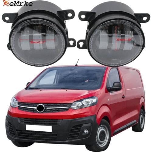 2X Led Angel Eye DRL for Opel Vauxhall Vivaro 2020 2021 LED Fog Lights Lamp Lens Daytime Running Light