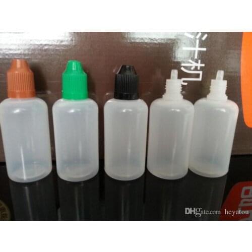 Plastic Dropper Bottles CHILD Proof Caps & Tips per carton 30 ml (1 oz) LDPE For E Vapor Cig Liquid