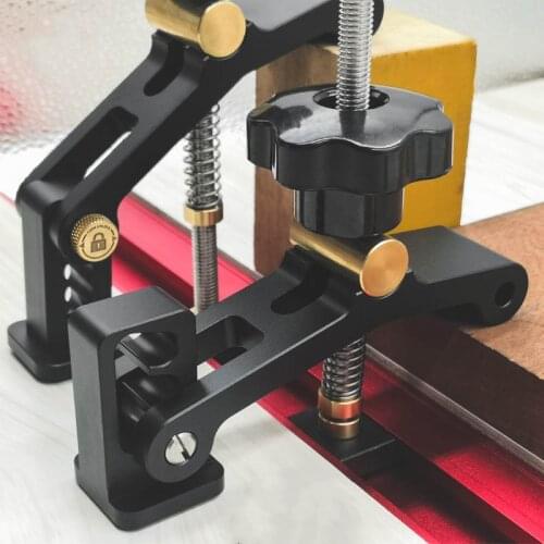Woodworking Chute Plate Clamp T-Rail Slider Clamp Slide Clamp Chute Clamp Positioning 45 Type 30 Workbench Accessory Tools