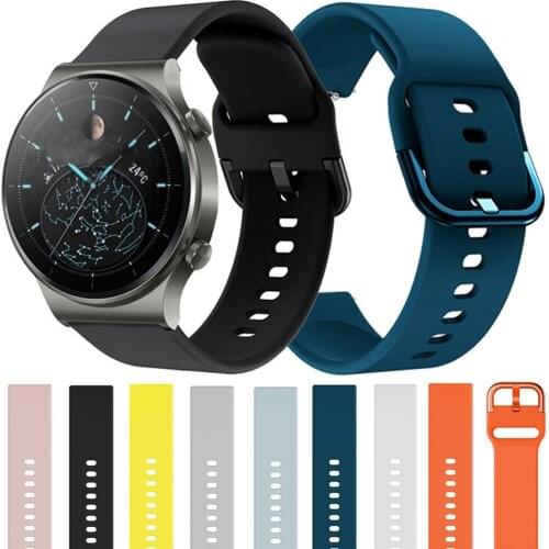 22MM Silicone Strap For Huawei Watch GT 2 Pro/GT 2 46MM 2E Smart Watch Band Replaceable Bracelets For Honor Magic/GS Pro Correa