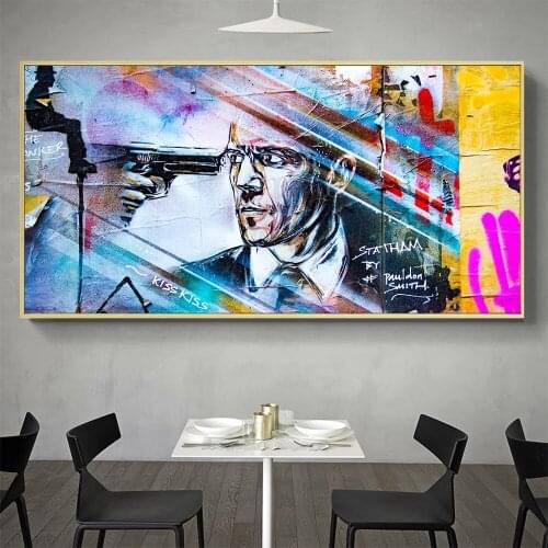 Graffiti Figure Art Canvas Painting Street Art Posters and Prints Cuadros Wall Art Pictures for Living Room Home Decor Unframed