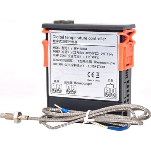 ZFX-7016K 30A Digital Temperature Controller Intelligent High Accuracy Temp Control Thermostat for Freezer Fridge Hatching