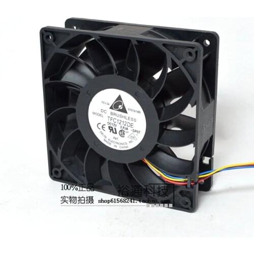 TFC1212DE ADDA 120mm DC 12V 5200RPM 252CFM For Bitcoin Miner Powerful Server Case AXIAL cooling Fan