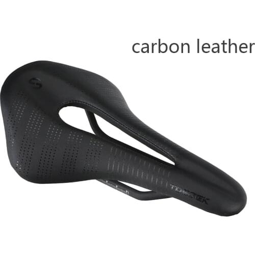 TOSEEK bicycle saddle carbon fiber leather road mountain folding bike saddle front cushion 248*145mm bike parts