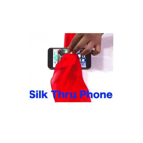 Silk Thru Phone Magic Tricks,Magician Stage,Street Props,Accessories,Easy To Do Trick,Gimmick,Comedy Kids Magic Voodoo