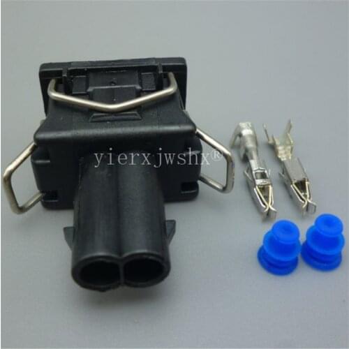 Yierxjwshx 2 Pin Female EV1 Fuel Injector Nozzle Waterproof Connector Plug Socket Housing For VAG 829441-1 037906240 106462-1