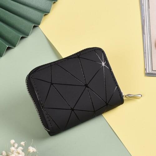 Women Simplicity Card Holder Wallet PU Leather Female Card Case Zipper Card Wallet Cute Characters Card Bag
