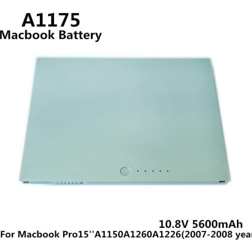 100% Original 10.8V 5600mAh Notebook Laptop A1175 Battery FOR Apple Macbook Pro 15'' A1150 A1211 A1260 A1226 (2007-2008 Year)