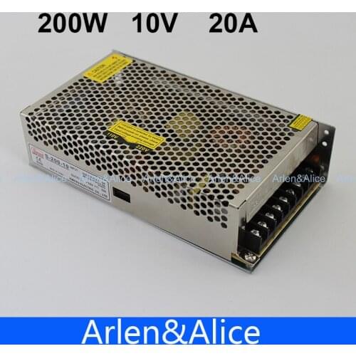 200W 10V 20A Single Output Switching power supply for LED Strip light AC to DC
