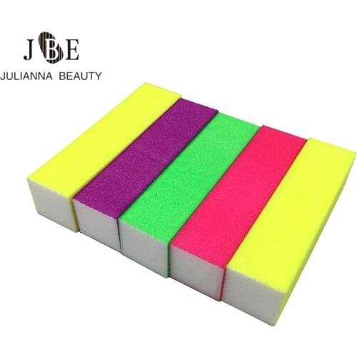 25Pcs/lot Color mixing Nail File Nail Art Tips Nail Art Buffing File Block Pedicure Manicure Buffing Sanding Polish Manicure