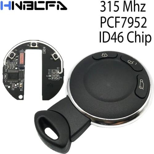 315Mhz For BMW Mini Cooper R56 Complete Remote Key PCF7952 Auto Smart Card Keyless ID46 Chip PCF7952
