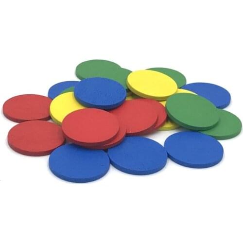 32 Pcs/Set DIY Chips Pieces Accessories Environmental Protection Wood Games For Party/Family Board Game