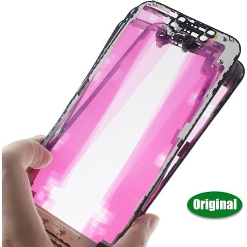 5PCS Original Front Bezel Chasis Frame With Adhesive For Apple iPhone XR X XS 11 Pro Max 12 LCD Display Screen Panel Replacement