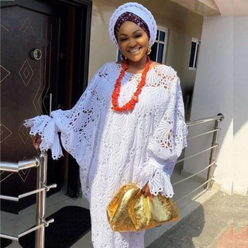 African Lace Dresses For Women In Clothing Sexy Hollow Boubou With Bottoming Dress Arab Dubai Islamic Dress Vestidos Robes Gowns