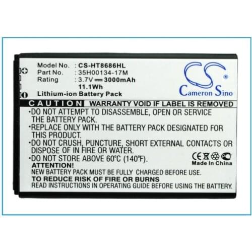 Cameron Sino 3000mAh battery for HTC 7 Trophy Spark T8686 35H00134-17M for VERIZON MWP6985 MWP6985VW Trophy