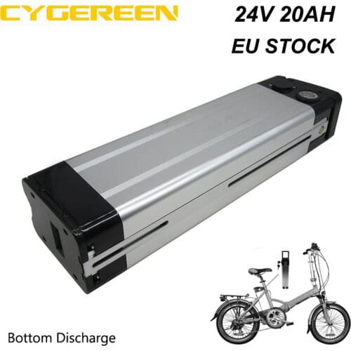 Electric Bike battery 24V 12AH 350W 24 V Lithium Silver Fish Battery 15A BMS with 2A Charger Bottom Discharge Free customs fee