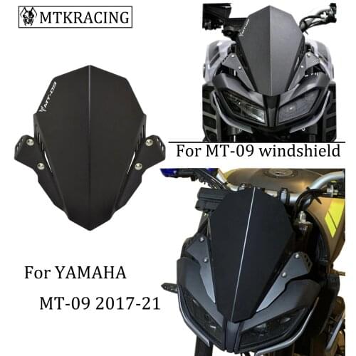Mtkracing For YAMAHA MT-09 FZ-09 MT09 2017-2020 motorcycle windshield aluminum protective cover