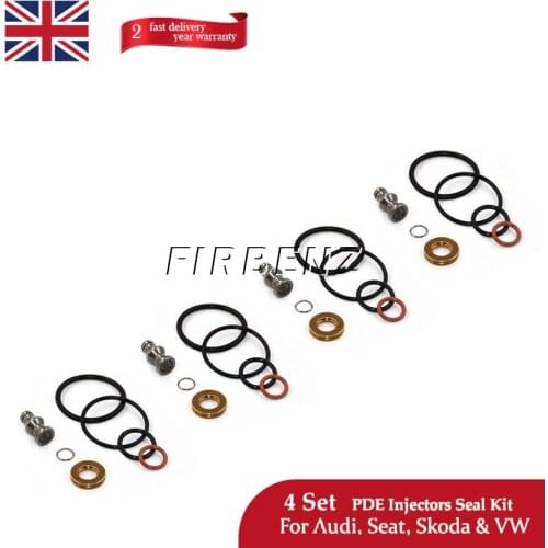 Car 4 Set PDE Injectors Seal Kit FOR Audi Seat for Skoda for VW Replacement Accessories#038198051 1417010997 038198051A/B