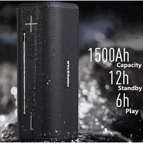 HOPESTAR T9 wireless bluetooth speaker high-power portable outdoor waterproof subwoofer sound bar with FM radio/TFcaixa de som