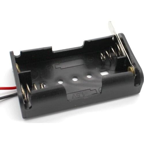5x New 2 Slots AA Battery Holder Case Box 3V Power Mount with Switch & Wire Leads 57*32*14mm for DIY Toy Technology Material Kit